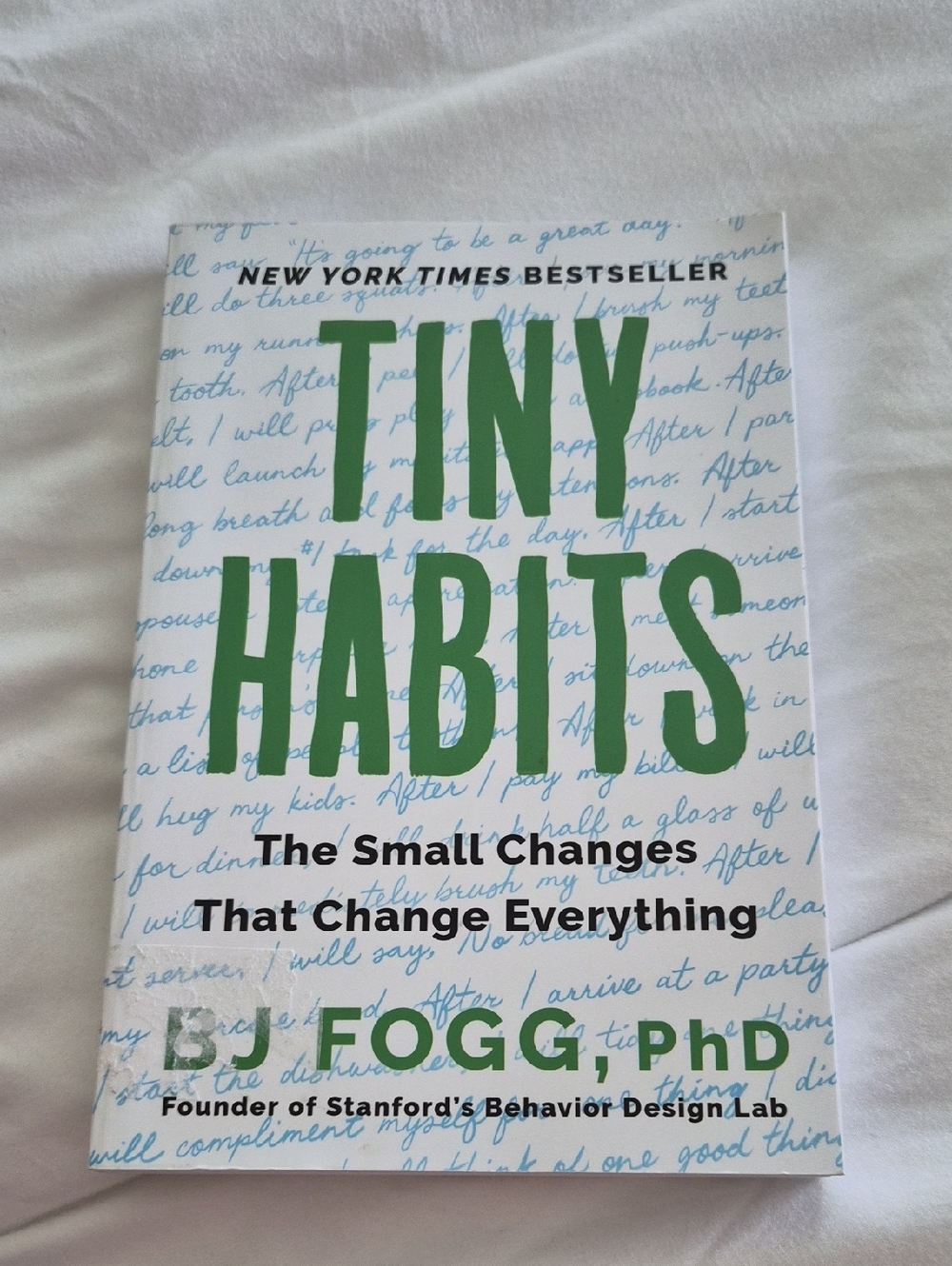 Tiny Habits by BJ Fogg PhD - White & Green Cover